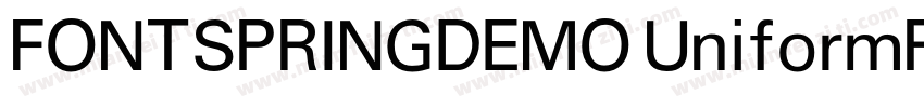 FONTSPRINGDEMO UniformPr字体转换